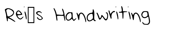 Rei's Handwriting font preview